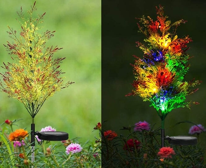 Solar-powered Christmas Lights Pine And Cypress  Trees - Vision 2050