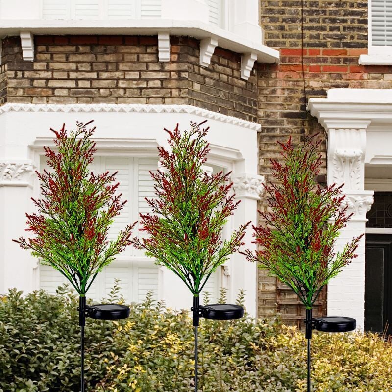 Solar-powered Christmas Lights Pine And Cypress  Trees - Vision 2050