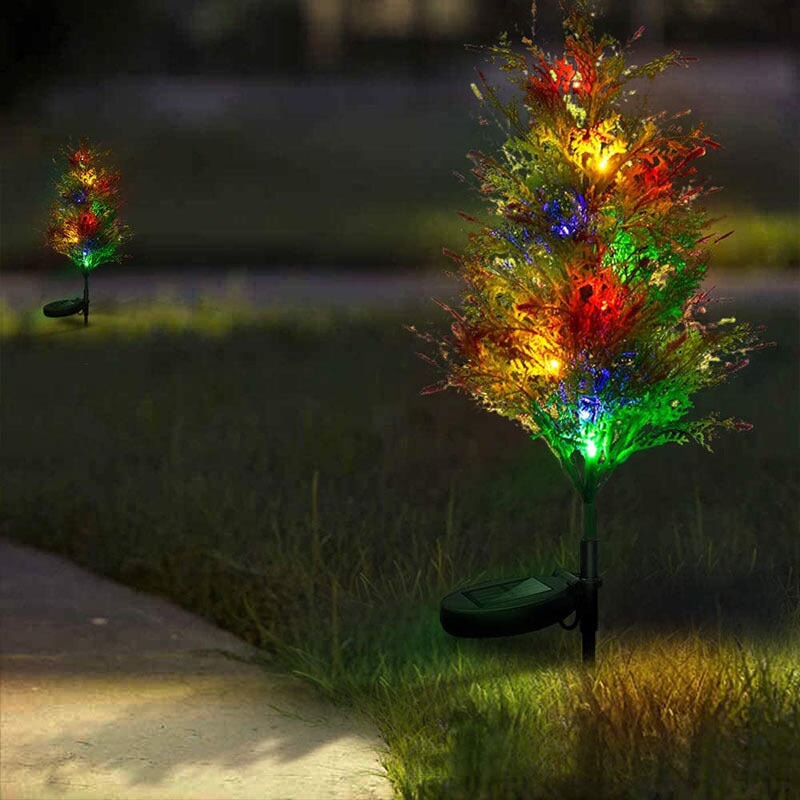 Solar-powered Christmas Lights Pine And Cypress  Trees - Vision 2050