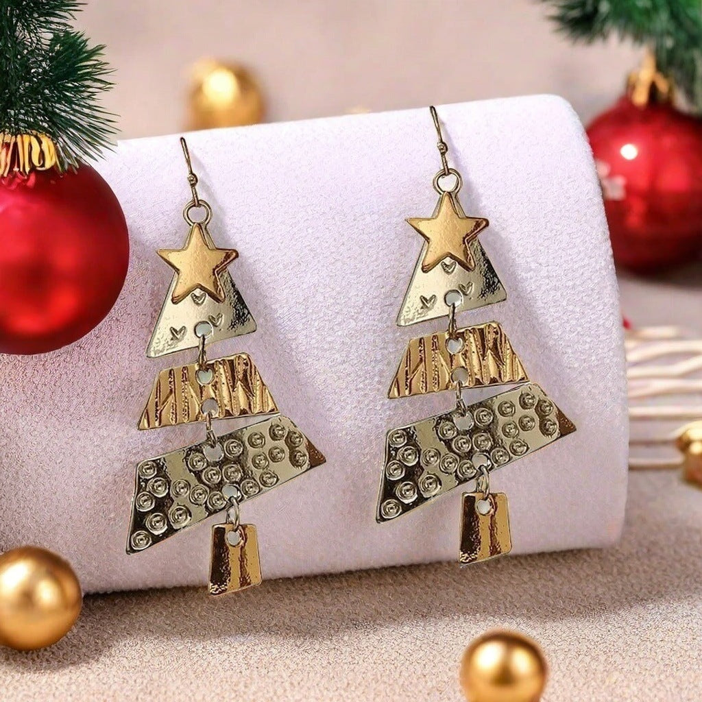 Christmas Tree Necklace And Earrings Fashion - Vision 2050