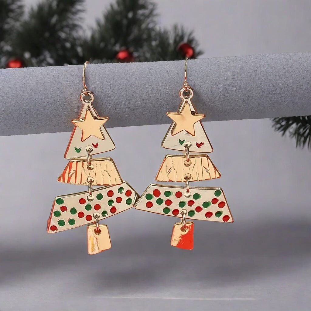 Christmas Tree Necklace And Earrings Fashion - Vision 2050