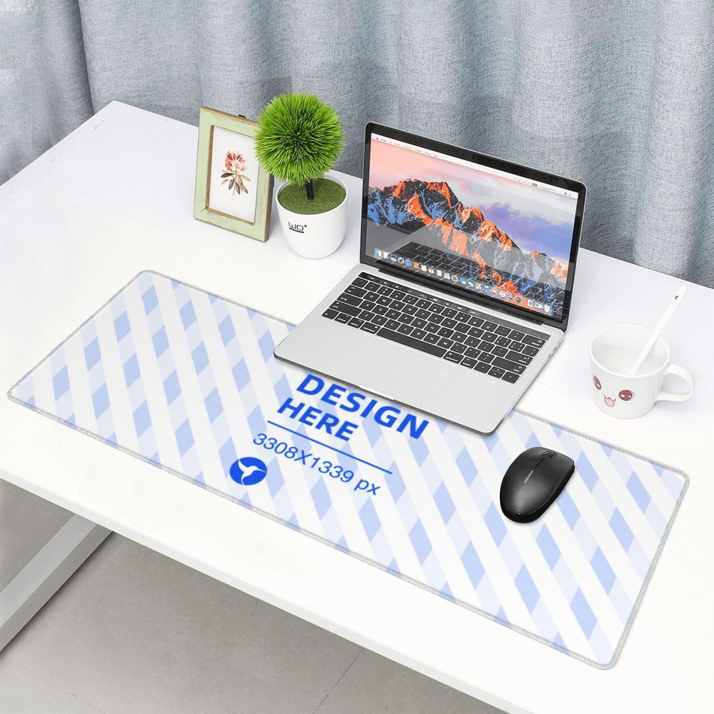 12x31.5in Horizontal Oversized Rubber Keyboard Pad