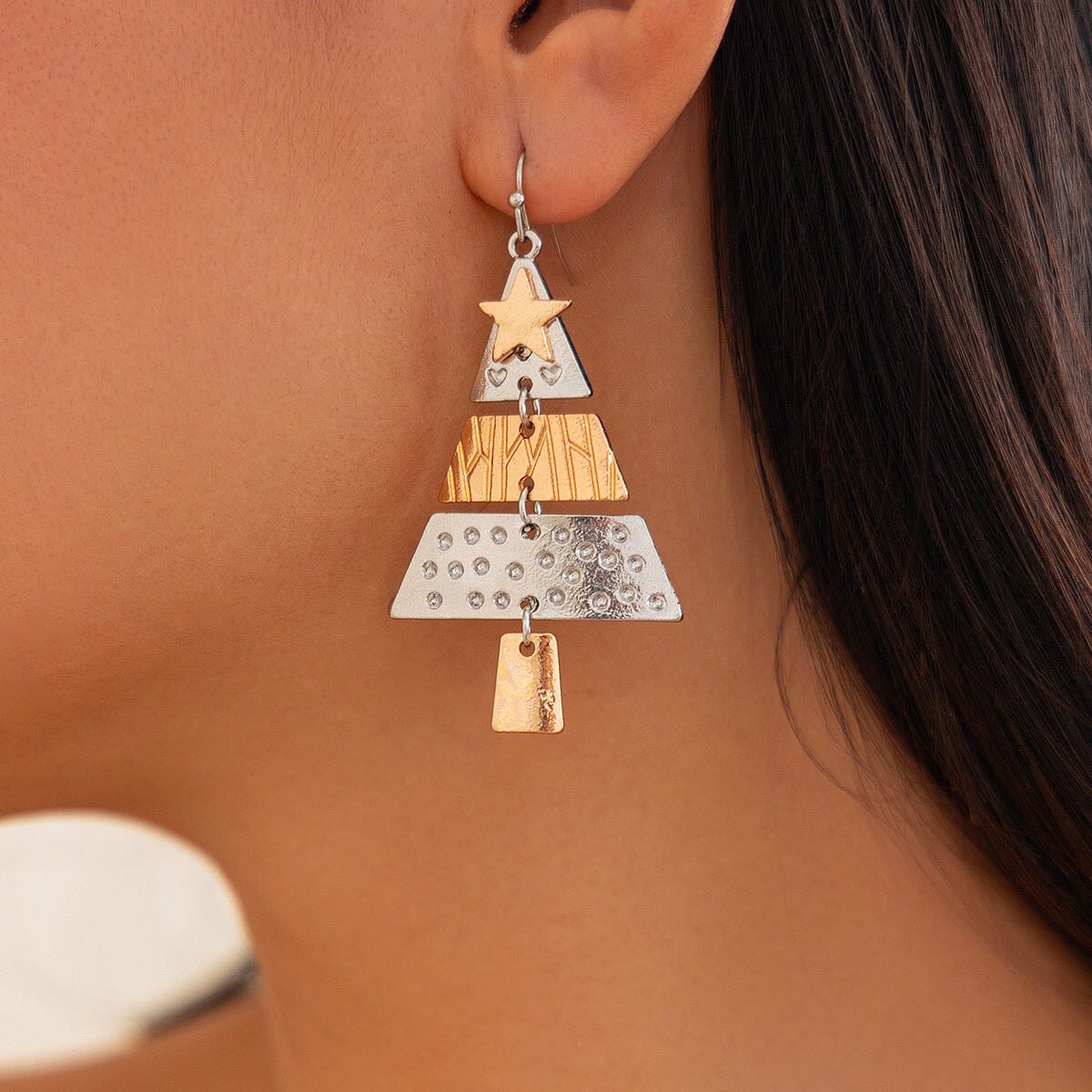 Christmas Tree Necklace And Earrings Fashion - Vision 2050