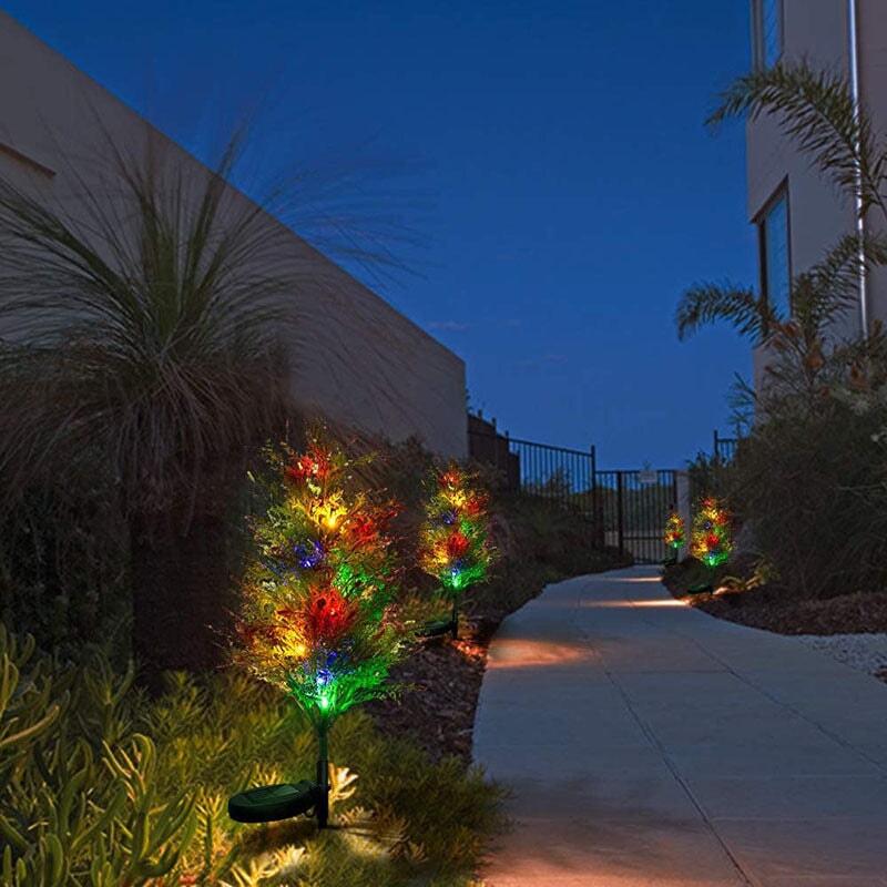 Solar-powered Christmas Lights Pine And Cypress  Trees - Vision 2050